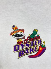 Hanes San Antonio Fiesta Clambake T-Shirt Mens L White Cotton 2003 Vintage