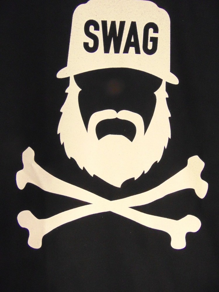 Men’s Size Md. SWAG Bearded Silhouette w/ Crossbones by Gildan NEW w/ Tags