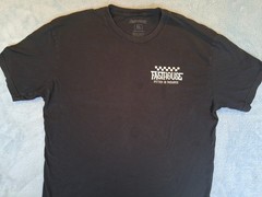 Fasthouse Mens Black Graphic Short Sleeve T-Shirt Pitted In Paradise Size XL
