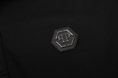 PHILIPP PLEIN Polo Round Neck SS PP Glass Black/White Size Medium