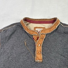 Carbon 2 Cobalt Henley Grey Long Sleeve Shirt Men’s Large