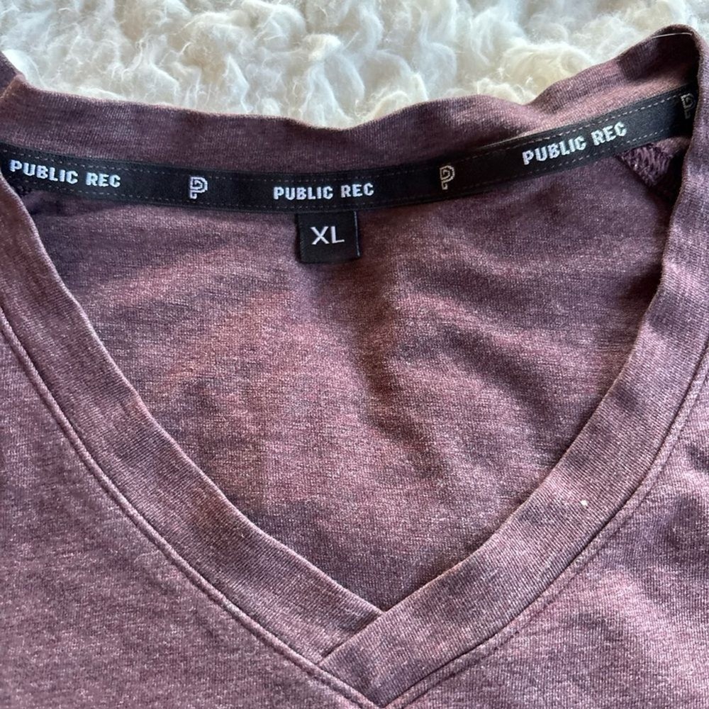 Public Rec Men’s V-Neck Short Sleeve Tee — Mauve Heather