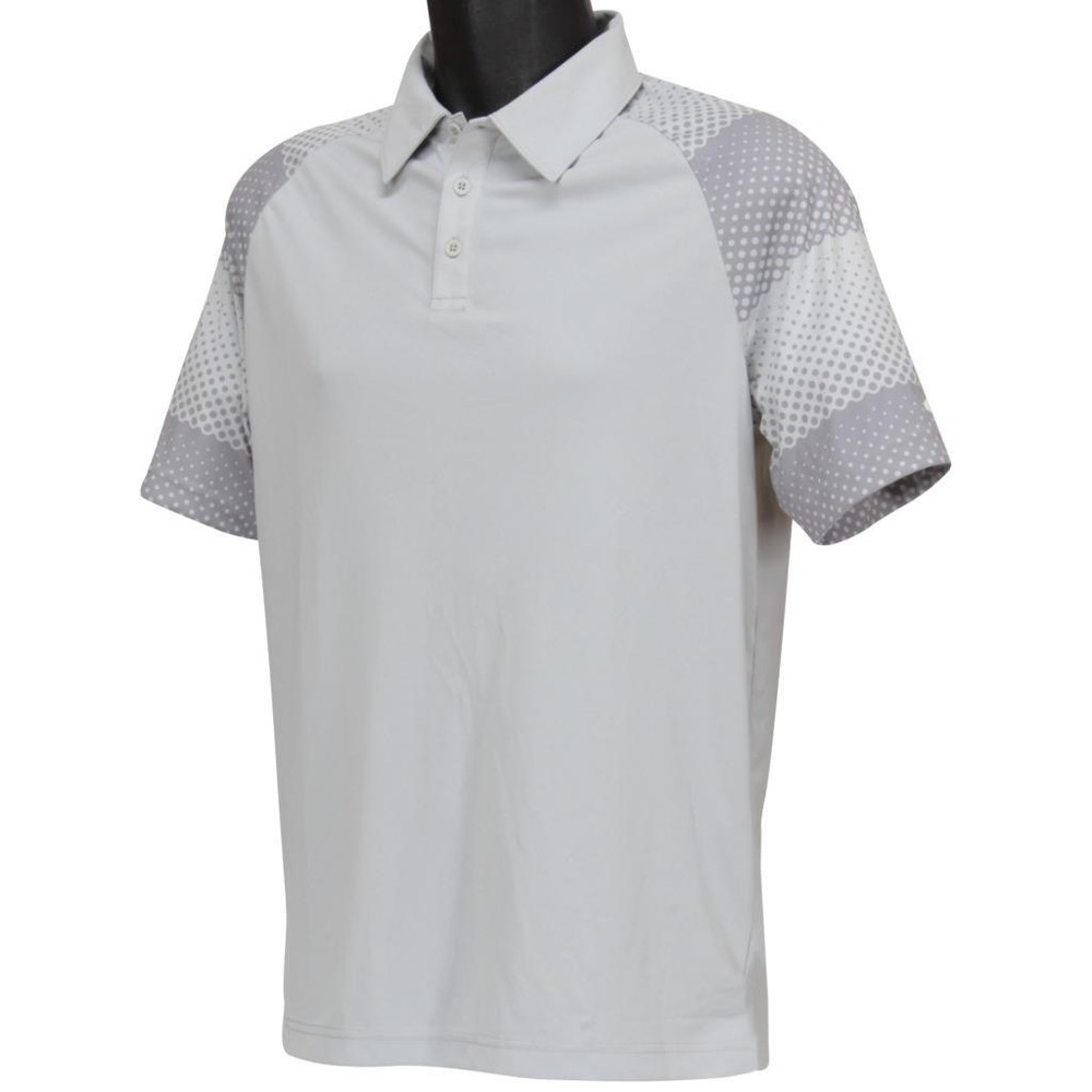 Oakley Dot Sleeves Polo Mens Size S Small Lunar Rock Light Grey Casual Tee Shirt