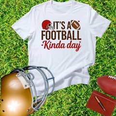 It’s Football Kinda Day T‑Shirt Cute Heart Unisex Football Tee Game Day Lovers