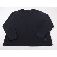 Cremieux Shirt Mens XL Black Long Sleeve Crewneck Cotton Blend Logo Casual Top