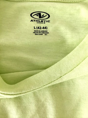 ATHLETIC WORKS DRIWORKS Brt. Yellow-Green Short Sleeve Crew Neck T-Shirt Sz L