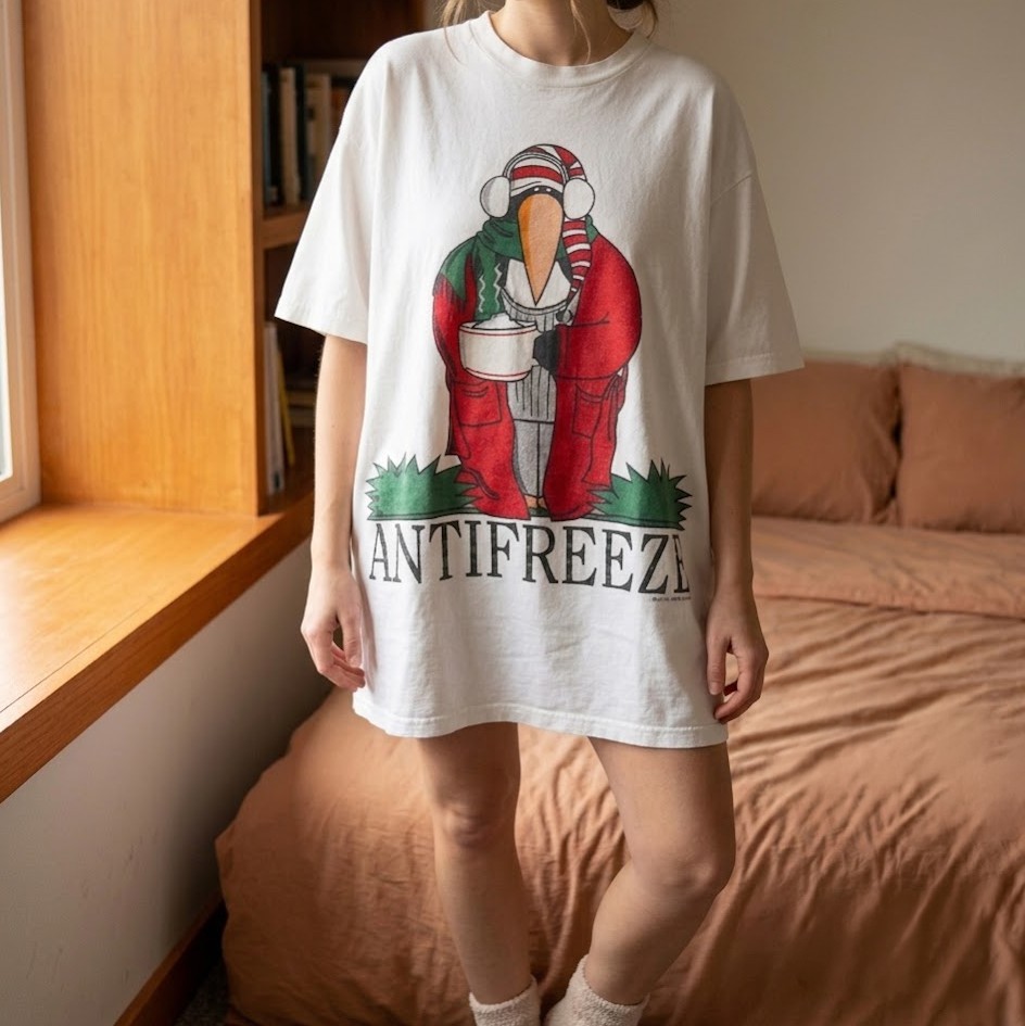 VTG 1996 Doze Clothes Penguin Antifreeze Oversized Unisex Sleep Shirt One Size