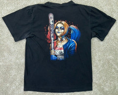 VINTAGE Harley Quinn Shirt Men’s Large Black Rock Eagle Graffiti Single Stitch