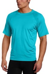 Men’s UPF 50 Short Sleeve Swim Rash Guard Sun Protection Shirt Quick Dry