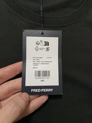 Fred Perry Crew Neck T-shirt Night Green Ocean BNWT Size Small Men’s 213717