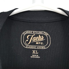 Jachs Shirt Mens XL Extra Large Long Sleeve Thermal Waffle Casual Sleep Black