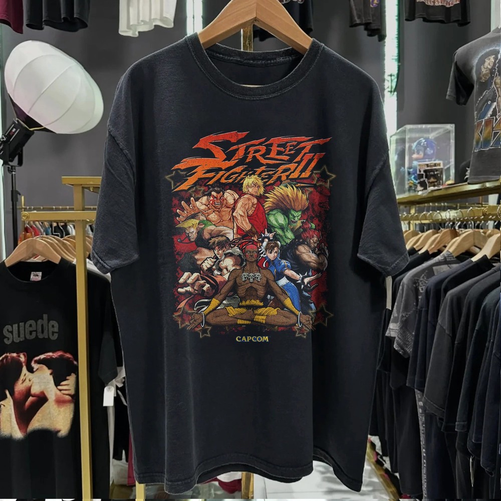 Street Fighter II Classic T-Shirt Black XL