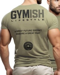 125. GYMISH Great Future Back Design Funny Workout Gym T-Shirt for Men