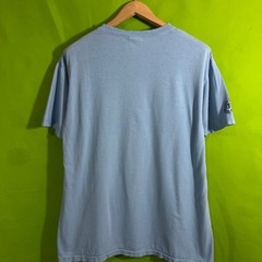 Anvil Goalie Monkey Hockey Graphic T-Shirt Mens Large Light Blue Short Sleeve