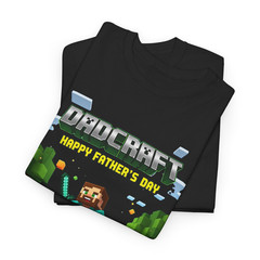 Dad Dadcraft Funny Gamer for Happy Father’s Day Gaming Pixel T-Shirt