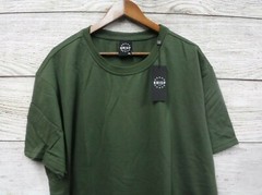 Krisp Shirt Big Mens Big 4XL Olive Green Zipper Sides Crewneck Slim Fit Long New