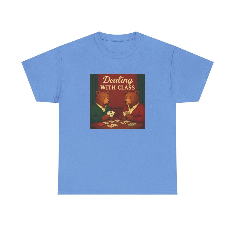 Unisex Adult T Shirt Bridge-Playing Bears Cardroom Charm