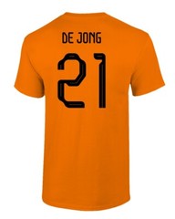 Netherlands Soccer #21 Frenkie De Jong World Football Adult and Youth T-Shirt