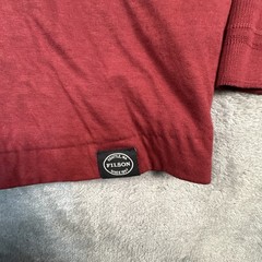 CC Filson Shirt Mens XL Red Double Layer Henley Outdoors Thermal Long Sleeve