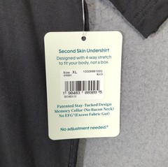 Tommy John Second Skin Undershirt Men’s XL Black Modal Blend NWT