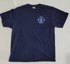 Firefighter Prayer Tshirt Delta Pro Weight Navy Blue 2-Sided Adult Size Large
