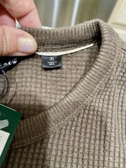 NWT Men’s XL Travis Mathew Waffle Knit Crew Souvenir Stand Shirt Espresso