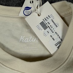 Katin Shirt Mens Medium Beige Cast Off Skeleton Boat Crew Short Sleeve Tee NWT