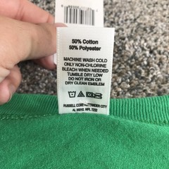 Vintage Russell Athletic T Shirt Mens Large Green Nublend Kelly Crew Neck