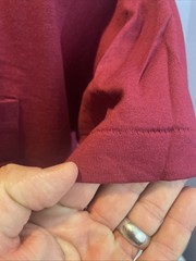 VINTAGE BVD Maroon Short Sleeve Cotton Tee T Shirt Size LARGE SINGLE STITCH USA