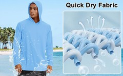 UPF50+ Men’s Hoodie Sun Shirts Long Sleeve Skin Protection Outdoor Fishing Tops