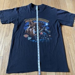 Vintage Harley Davidson T-Shirt Men Large Lone Wolf 1989 Holubek