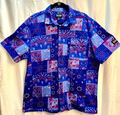 Dogg Supply by Snoop Dog, Men’s XL Collar Button Down Bandana Shirt