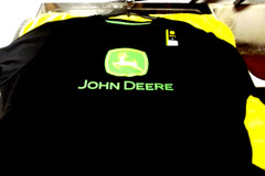 John Deere Black Tee T-SHIRT Logo MEN Size 2XL NEW L@@K