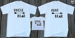 Bear Matching T-shirt Papa Baby Mama Bother Sister Grandpa Family Matching Tees