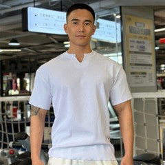 Men’s Baggy Short Sleeve T-Shirt Classic Casual Slim V-Neck Shirts