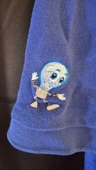 Used K-Mart Blue Light Cartoon Golf Polo Shirt Nice – Size M 38-40