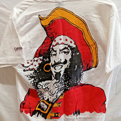 RARE L SINGLE STITCH DOUBLE SIDED PRINT CAPTAIN MORGAN USA T-SHIRT UN-WORN PROM