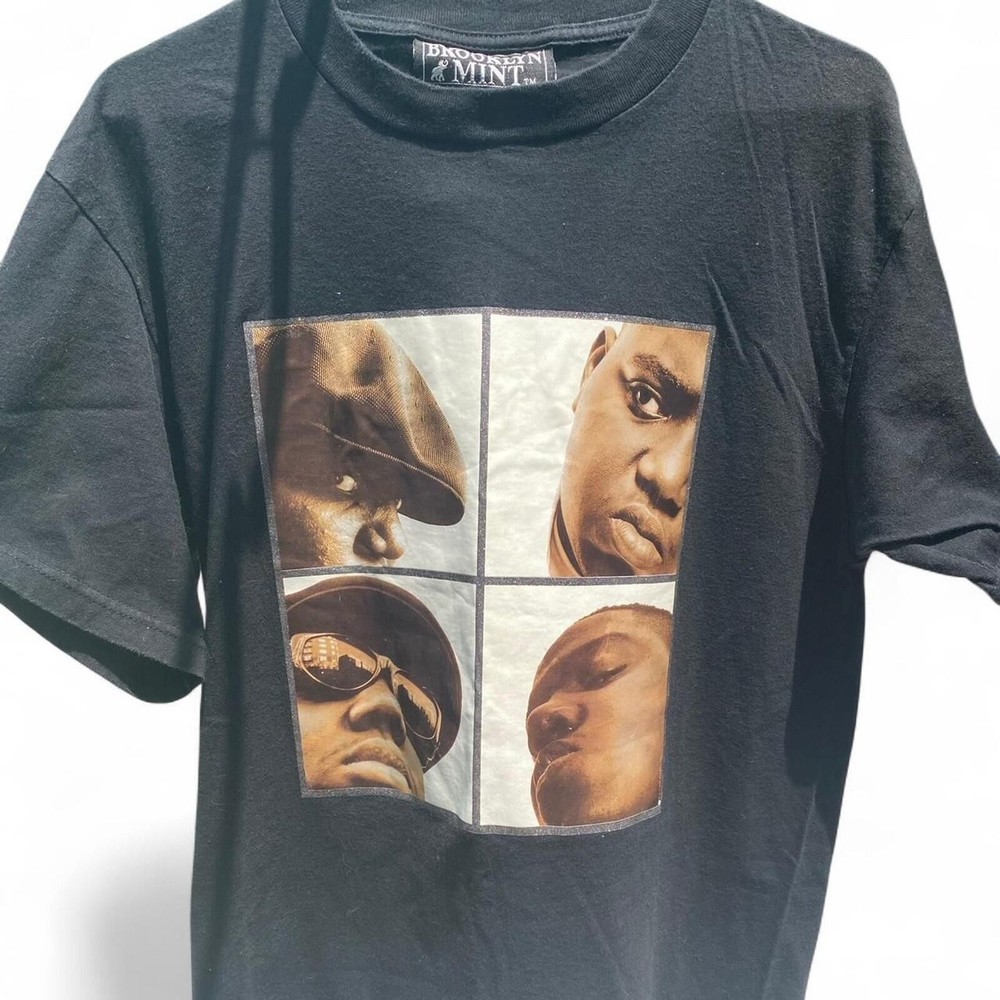Vintage 2005 Brooklyn Mint Notorious B.I.G. 4 Panel Headshot Hip Hop T-Shirt