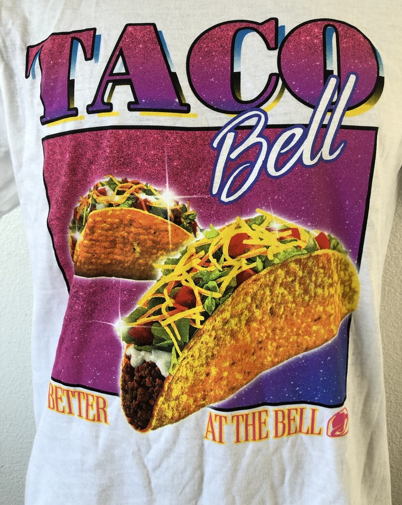 TACO BELL BETTER AT BELL Employee Work Mexican Vacation FoodAdult T-shirt NWOT S