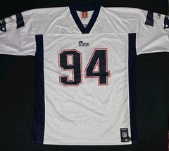 Reebok NFL Team Players TY WARREN #94 New England Patriots White Jersey Men XL