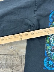 Vintage Bill Bell Shirt Mens Medium Black Anvil Wizard Astronomer Long Sleeve