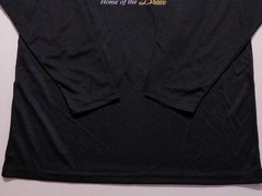 Land of the Free Home Brave Long Sleeve Performance Shirt USA Flag Black Large L