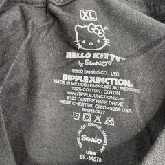 Hello Kitty by Sanrio Hello Kitty Unisex XL Black Japanese Text Neon Logo NWT