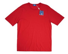 Kired by Kiton $250 Bright Red Crepe Cotton Short Sleeve Slim T-Shirt M (50 IT)