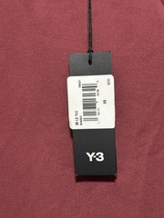 Men’s adidas Y-3 Burgandy 3 Stripes Long Sleeve T-Shirt New IV5621 Size XS