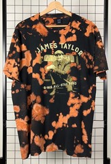 James Taylor All-Star Band Tour Shirt Bleach Tie Dye 2-Sided Concert Tee Mens XL