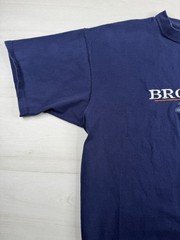 Vtg Starter Denver Broncos Graphic T-Shirt Blue Embroidered USA Made 90s Mens XL