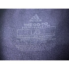 Adidas The Go-To Performance Tee Navy Blue Distressed Logo Shirt Men’s Large L