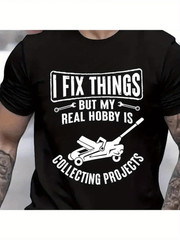 Men’S Mechanic Funny Tee Shirt I Fix Things Collecting Objects Humor Tshirts
