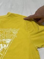 Vans Yellow T-Shirt with Logo On Back& Front Left Chest -Medium